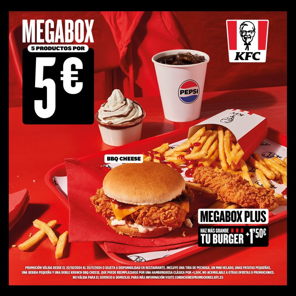 MEGABOX de KFC por 5€